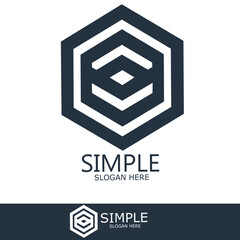 abstract hexagon logo for a brand