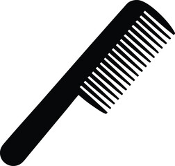 Wooden comb silhouette vector, Barber comb silhouette vector style, hair comb icon silhouette. vector illustration