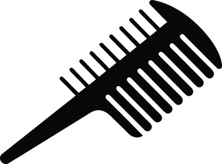 Wooden comb silhouette vector, Barber comb silhouette vector style, hair comb icon silhouette. vector illustration