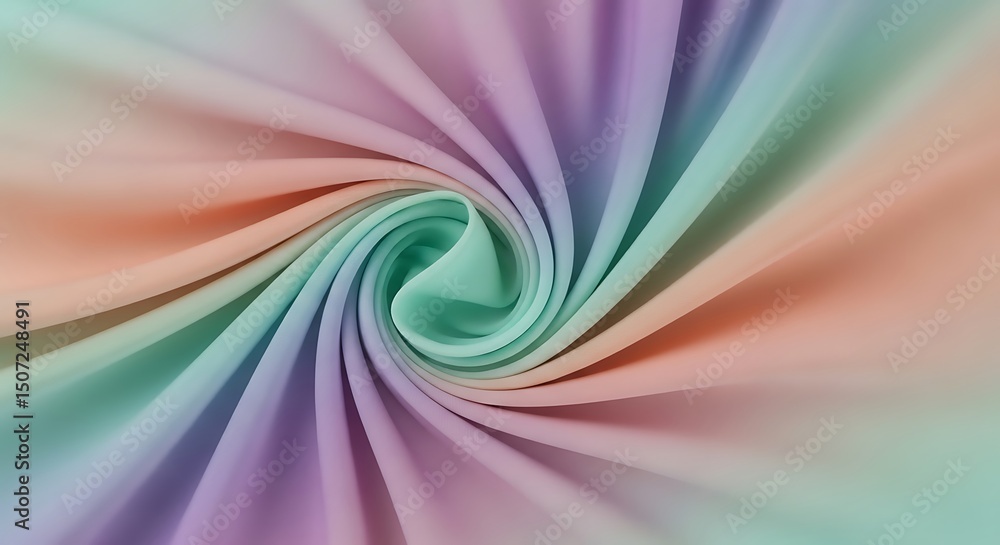 Poster soft fabric in pastel colors creating a swirling pattern with gentle gradients