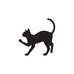 Black cat silhouette vector illustration 