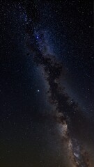 A breathtaking night sky filled with countless twinkling stars, showcasing the vibrant Milky Way galaxy stretching across the horizon in a stunning display.