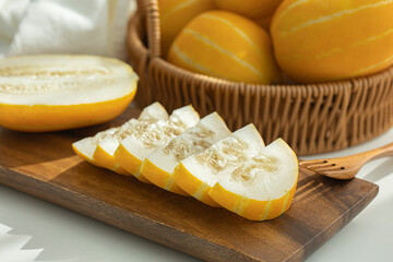 Cut Oriental Melon Summer Fruit