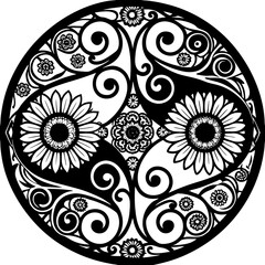 mandala round ornament