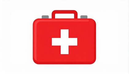 Obraz premium Red First Aid Kit Icon