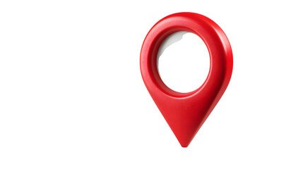 Red Location Pin Map Marker Icon Isolated on white background