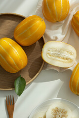 Cut Oriental Melon Summer Fruit