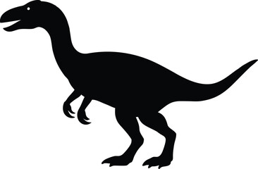 Fototapeta premium Dinosaur black silhouette, Dinosaur silhouette, Dinosaur silhouette icon silhouette vector illustration