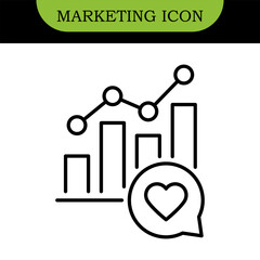 Digital Marketing Line Editable Icons set. Vector illustration in modern thin line style of online business related icons: advertisement, sales, content analysis, and more