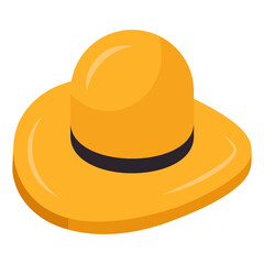A unique design icon of hat 
