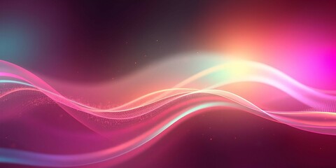 Fototapeta premium Abstract flowing pink and purple wave light design background