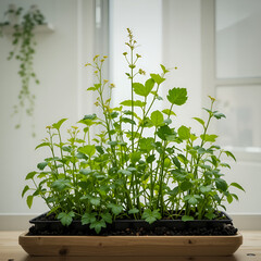 growing nutrient-rich herbs with AI health assistant recommending recipes