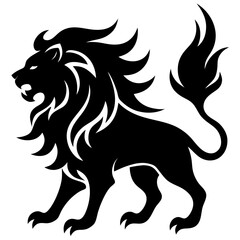 Fototapeta premium lion head silhouette