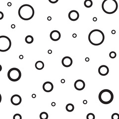 Minimalist Black and White Abstract Circle Pattern