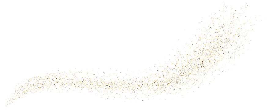 Gold glitter particles template