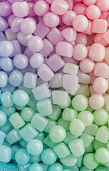 Colorful candy background with pastel tones and gradient effect &ndash; ideal for sweet-themed designs, playful branding, or festive visual content.

