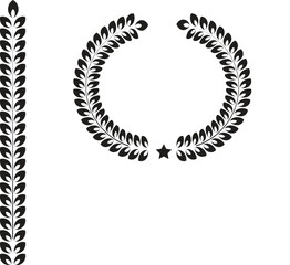 abstract floral circle frame 