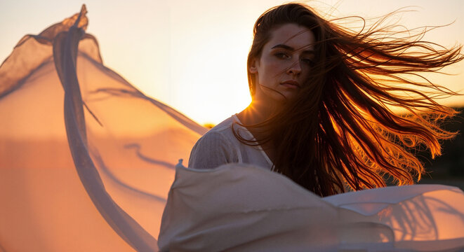 Happy couple sharing ice cream on beach at sunset