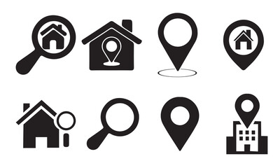 House icon set. Home vector illustration sign. Hotel symbol.