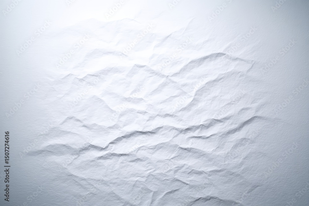 Poster crumpled white paper texture - abstract of a crumpled white paper, showing texture and shadows. grea