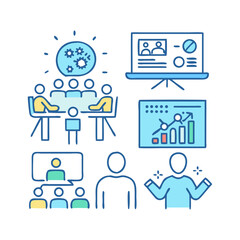 Business Meeting and Presentation Icons