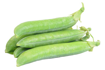 Fresh green peas isolated