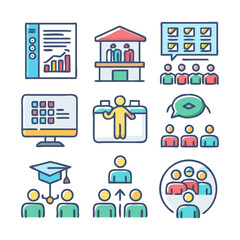 Business and Education Icon Set