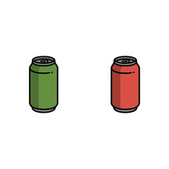 Minimal soda can vector art illustration