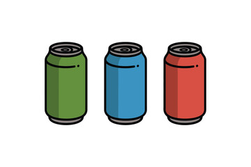 Minimal soda can vector art illustration