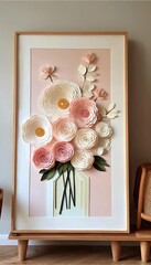 Paper Flower Art: Stunning Paper Flower Art for Home Decor,Paper Flower Art for Craft Enthusiasts