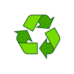 Obraz premium Recycling symbol icon clipart image isolated template