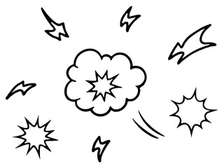 Fototapeta premium cartoon boom icon set