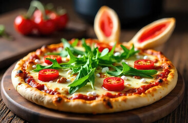 Creative Easter pizza shaped like bunny ears.