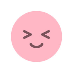 にこにこ笑顔の絵文字｜嬉しい・ハッピーな感情のシンプル顔アイコン