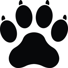 Black paw print illustration