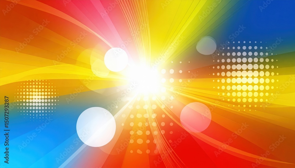 Poster vibrant color explosion abstract art digital design bright environment dynamic viewpoint modern conc