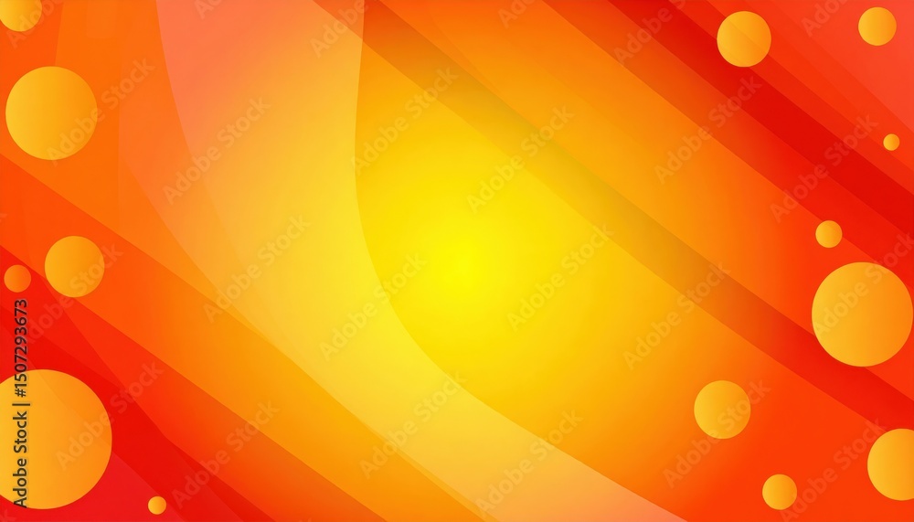 Poster dynamic abstract background design in vibrant red and yellow colors for creative projects