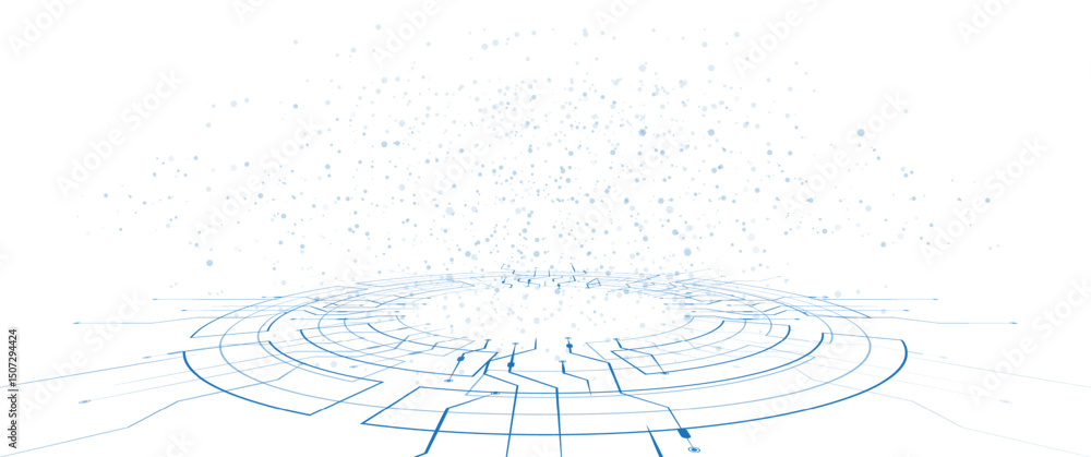 Poster gray background. abstract technological background with various technological elements. structure pa