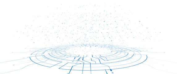 gray background. Abstract technological background with various technological elements. Structure pattern technology backdrop. Vector illustration.	
