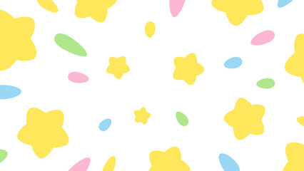 かわいい星のワープのイメージの背景イラスト_16:9