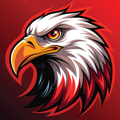 Obraz premium Detailed Digital Illustration Eagle Head Hyper Realistic
