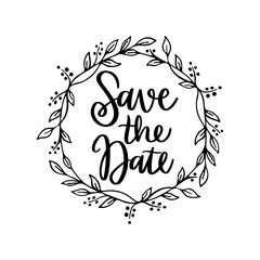 Save The Date Wreath Svg, Wedding Stationery Svg, Wedding Invitation Svg, DIY Wedding Svg, Wedding Svg, Engagement Svg, Svg Files for Cricut