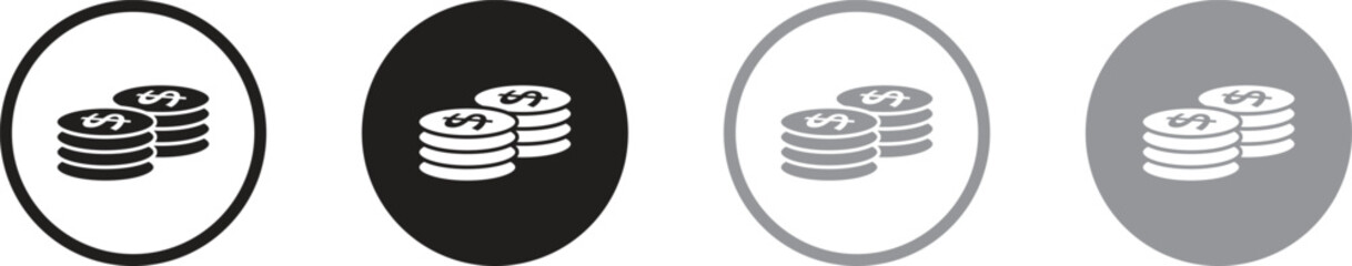 American dollar currency or dollar symbol flat icon for apps and websites