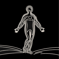 Flow of Humanity – Abstract Line Art of Human Form