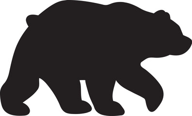 bear silhouette logo vector animals illustration,Bear icon modern symbol for graphic