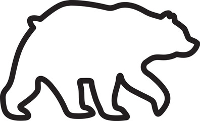 bear silhouette logo vector animals illustration,Bear icon modern symbol for graphic