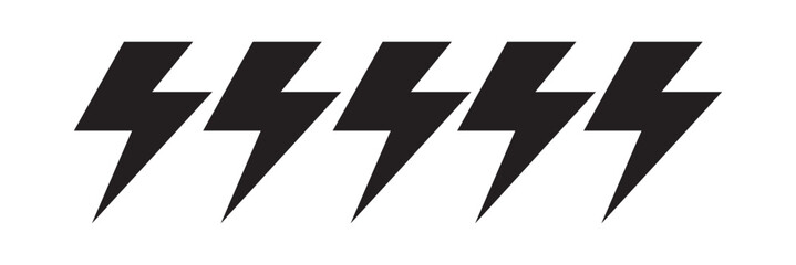 flash thunder power icon  Lightning bolt icon with thunder bolt - Electric power icon symbol in thin line  outline and stroke style for apps and website vector ilustration