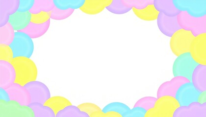 Colorful pastel bubbles creative background graphic design playful environment aerial view fun concept for kids