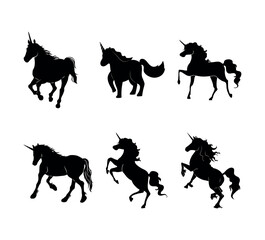 Silhouette of cat and dog on white background