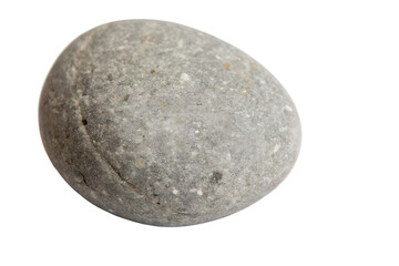 Smooth gray rock close up macro detail isolated on transparent background